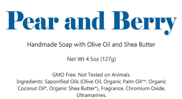 Pears & Berry Natural  Soap Bar