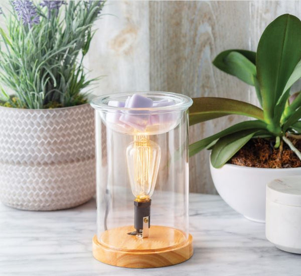 Glass/Wood Wax Warmer